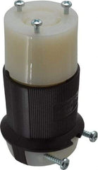 Hubbell Wiring Device-Kellems - 125 VAC, 20 Amp, L5-20R Configuration, Industrial Grade, Self Grounding Connector - 1 Phase, 2 Poles, IP20, 0.36 to 0.93 Inch Cord Diameter - Apex Tool & Supply