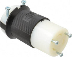 Hubbell Wiring Device-Kellems - 125 VAC, 30 Amp, L5-30R Configuration, Industrial Grade, Self Grounding Connector - 1 Phase, 2 Poles, IP20, 0.36 to 0.93 Inch Cord Diameter - Apex Tool & Supply