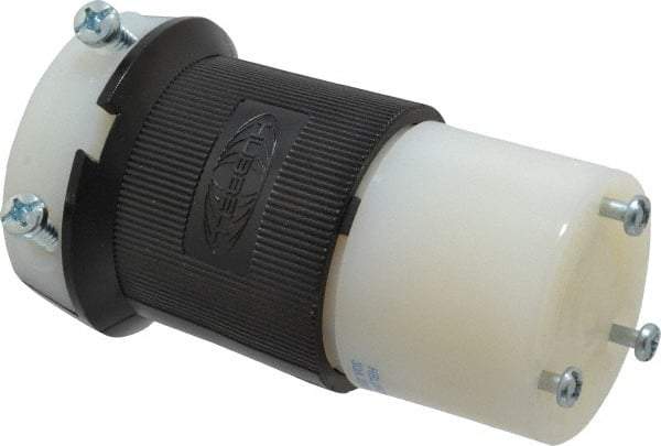 Hubbell Wiring Device-Kellems - 250 VAC, 30 Amp, L6-30R Configuration, Industrial Grade, Self Grounding Connector - 1 Phase, 2 Poles, IP20, 0.36 to 0.93 Inch Cord Diameter - Apex Tool & Supply