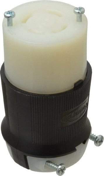 Hubbell Wiring Device-Kellems - 480 VAC, 30 Amp, L16-30R Configuration, Industrial Grade, Self Grounding Connector - 3 Phase, 3 Poles, IP20, 0.35 to 1.15 Inch Cord Diameter - Apex Tool & Supply