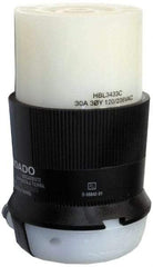 Hubbell Wiring Device-Kellems - 250 VAC, 30 Amp, NonNEMA Configuration, Industrial Grade, Self Grounding Connector - 1 Phase, 3 Poles, IP20, 0.35 to 1.15 Inch Cord Diameter - Apex Tool & Supply