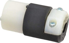 Hubbell Wiring Device-Kellems - 125 VAC, 15 Amp, L5-15R Configuration, Industrial Grade, Self Grounding Connector - 1 Phase, 2 Poles, IP20, 0.23 to 0.72 Inch Cord Diameter - Apex Tool & Supply