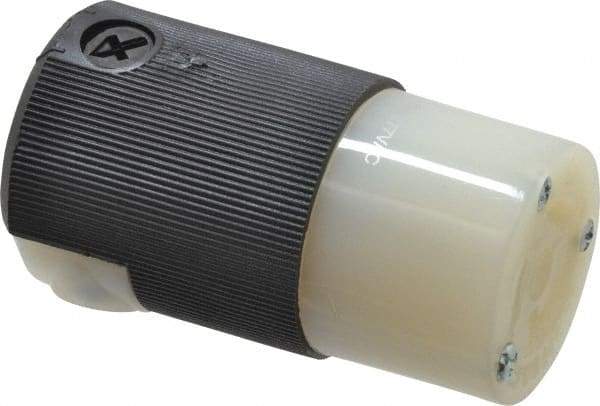 Hubbell Wiring Device-Kellems - 277 VAC, 15 Amp, L7-15R Configuration, Industrial Grade, Self Grounding Connector - 1 Phase, 2 Poles, IP20, 0.23 to 0.72 Inch Cord Diameter - Apex Tool & Supply