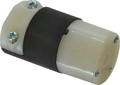 Hubbell Wiring Device-Kellems - 250 VAC, 15 Amp, L6-15R Configuration, Industrial Grade, Self Grounding Connector - 1 Phase, 2 Poles, IP20, 0.23 to 0.72 Inch Cord Diameter - Apex Tool & Supply