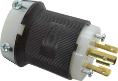 Hubbell Wiring Device-Kellems - 250 VAC, 20 Amp, L6-20P Configuration, Industrial Grade, Self Grounding Plug - 1 Phase, 2 Poles, IP20, 0.36 to 0.93 Inch Cord Diameter - Apex Tool & Supply