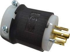 Hubbell Wiring Device-Kellems - 480 VAC, 20 Amp, L16-20P Configuration, Industrial Grade, Self Grounding Plug - 3 Phase, 3 Poles, IP20, 0.35 to 1.15 Inch Cord Diameter - Apex Tool & Supply
