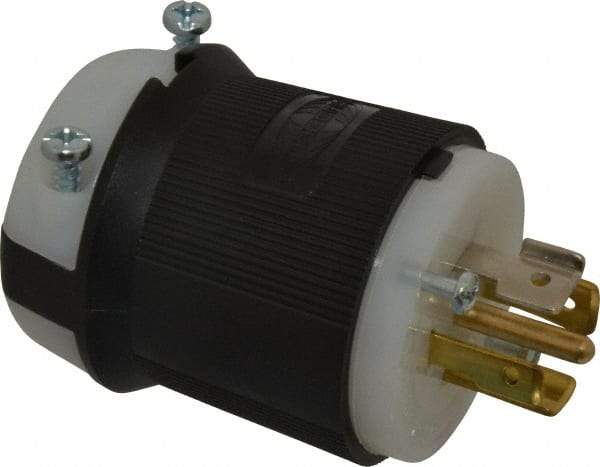 Hubbell Wiring Device-Kellems - 277/480 VAC, 20 Amp, L22-20P Configuration, Industrial Grade, Self Grounding Plug - 3 Phase, 4 Poles, IP20, 0.35 to 1.15 Inch Cord Diameter - Apex Tool & Supply