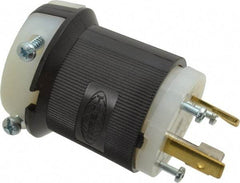 Hubbell Wiring Device-Kellems - 125 VAC, 30 Amp, L5-30P Configuration, Industrial Grade, Self Grounding Plug - 1 Phase, 2 Poles, IP20, 0.36 to 0.93 Inch Cord Diameter - Apex Tool & Supply