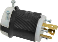 Hubbell Wiring Device-Kellems - 480 VAC, 30 Amp, L8-30P Configuration, Industrial Grade, Self Grounding Plug - 1 Phase, 2 Poles, IP20, 0.36 to 0.93 Inch Cord Diameter - Apex Tool & Supply