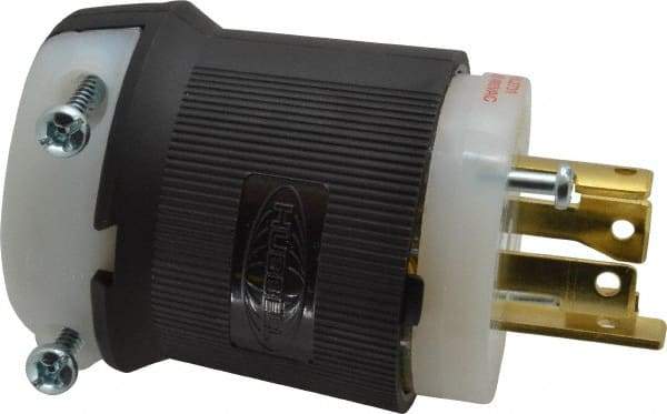 Hubbell Wiring Device-Kellems - 480 VAC, 30 Amp, L16-30P Configuration, Industrial Grade, Self Grounding Plug - 3 Phase, 3 Poles, IP20, 0.35 to 1.15 Inch Cord Diameter - Apex Tool & Supply