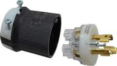 Hubbell Wiring Device-Kellems - 250 VAC, 30 Amp, NonNEMA Configuration, Industrial Grade, Self Grounding Plug - 3 Phase, 3 Poles, IP20, 0.35 to 1.15 Inch Cord Diameter - Apex Tool & Supply