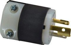 Hubbell Wiring Device-Kellems - 277 VAC, 15 Amp, L7-15P Configuration, Industrial Grade, Self Grounding Plug - 1 Phase, 2 Poles, IP20, 0.23 to 0.72 Inch Cord Diameter - Apex Tool & Supply