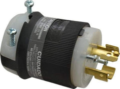Hubbell Wiring Device-Kellems - 120/208 VAC, 20 Amp, NonNEMA Configuration, Industrial Grade, Ungrounded Plug - 3 Phase, 4 Poles, IP20, 0.35 to 1.15 Inch Cord Diameter - Apex Tool & Supply