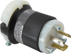 Hubbell Wiring Device-Kellems - 125/250 VAC, 20 Amp, NonNEMA Configuration, Industrial Grade, Ungrounded Plug - 1 Phase, 3 Poles, IP20, 0.36 to 0.93 Inch Cord Diameter - Apex Tool & Supply