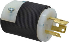 Hubbell Wiring Device-Kellems - 250 VAC, 15 Amp, L6-15P Configuration, Industrial Grade, Self Grounding Plug - 1 Phase, 2 Poles, IP20, 0.23 to 0.72 Inch Cord Diameter - Apex Tool & Supply