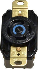 Hubbell Wiring Device-Kellems - 250 VAC, 30 Amp, L15-30R NEMA, Self Grounding Receptacle - 3 Poles, 4 Wire, Female End, Black - Apex Tool & Supply