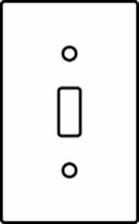 Hubbell Wiring Device-Kellems - 1 Gang, 4-1/2 Inch Long x 2.78 Inch Wide, Standard Switch Plate - Toggle Switch, Brass, Brass - Apex Tool & Supply