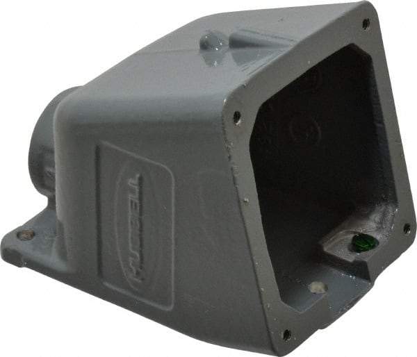 Hubbell Wiring Device-Kellems - 20, 30 Amp, 1 Inch Hub Size, Cast Aluminum Pin and Sleeve Angle Back Box - IP54, IP67, 15° Box Angle - Apex Tool & Supply
