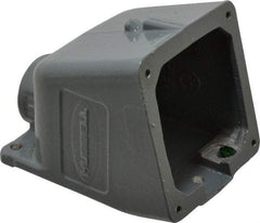 Hubbell Wiring Device-Kellems - 20, 30 Amp, 1 Inch Hub Size, Cast Aluminum Pin and Sleeve Angle Back Box - IP54, IP67, 15° Box Angle - Apex Tool & Supply