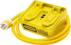 Hubbell Wiring Device-Kellems - 4 Outlet, 120 Volt, 15 Amp Rating, 4 to 6mA Max Surge, Floor, Industrial GFCI - 6 Ft. Cord Length, 5-15R NEMA Configuration, Plastic Housing - Apex Tool & Supply