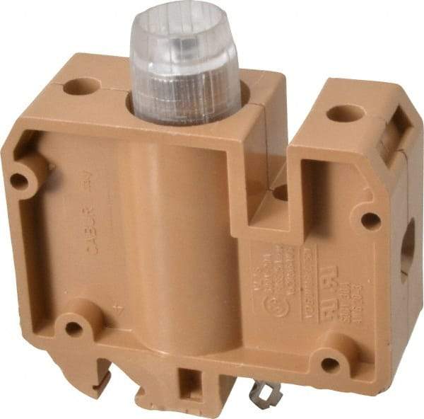 ACI - 30 Amp, DIN Rail Mount, Fused Terminal Block - 10 to 4 AWG Compatibility, 86mm High x 79mm Deep - Apex Tool & Supply