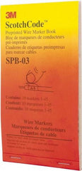 3M - 450 Label, 1.37 Inch Long x 0.22 Inch Wide x 1/4mm Thick, Numeric Vinyl Film Book - Black Legend, White Background, 39.2 to 100.4°F, Self Adhesive - Apex Tool & Supply