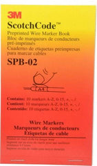 3M - 450 Label, 1.37 Inch Long x 0.22 Inch Wide x 1/4mm Thick, Alphanumeric Vinyl Film Book - Black Legend, White Background, 39.2 to 100.4°F, Self Adhesive - Apex Tool & Supply