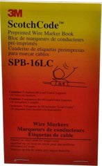 3M - 450 Label, 1.37 Inch Long x 0.22 Inch Wide x 1/4mm Thick, Alphanumeric, Electrical Vinyl Film Book - Black Legend, White Background, 39.2 to 100.4°F, Self Adhesive - Apex Tool & Supply