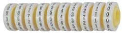 3M - 8' Long x 0.215" Wide, Polyester Film, Preprinted Tape Refills - White Background, Self Adhesive, Characters 0 to 9 - Apex Tool & Supply