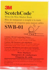 3M - 180 Label, 1/2 Inch Long x 1-1/2 Inch Wide, Write On Book - White Background, Self Laminated - Apex Tool & Supply