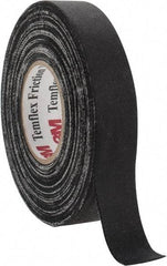 3M - 3/4" x 60', Black Cotton Cloth Electrical Tape - Series 1755, 13 mil Thick, 48 Lb./Inch Tensile Strength - Apex Tool & Supply