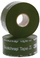 3M - 6" x 100', Black Vinyl Electrical Tape - Series 51, 20 mil Thick, 575 V/mil Dielectric Strength, 40 Lb./Inch Tensile Strength - Apex Tool & Supply