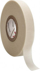 3M - 1/2" x 66', White Glass Cloth Electrical Tape - Series 69, 7 mil Thick, 180 Lb./Inch Tensile Strength - Apex Tool & Supply