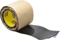 3M - 4" x 10', Black Vinyl Electrical Tape - Series 2210, 90 mil Thick, 300 V/mil Dielectric Strength, 20 Lb./Inch Tensile Strength - Apex Tool & Supply