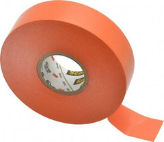 3M - 3/4" x 66', Orange Vinyl Electrical Tape - Series 35, 7 mil Thick, 1,250 V/mil Dielectric Strength, 17 Lb./Inch Tensile Strength - Apex Tool & Supply