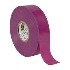 3M - 3/4" x 66', Purple Vinyl Electrical Tape - Series 35, 7 mil Thick, 1,250 V/mil Dielectric Strength, 17 Lb./Inch Tensile Strength - Apex Tool & Supply