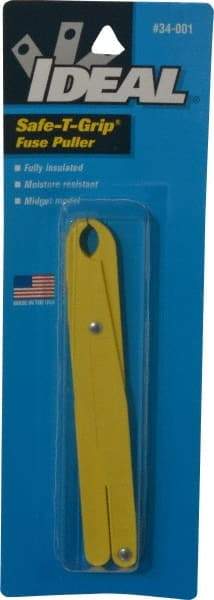 Ideal - 5 Inch Long, Glass Filled Polypropylene, Insulated Fuse Puller - For Use with 250 Volt 9/32 Inch to 1/2 Inch Diameter Fuses, Cartridge Fuses - Apex Tool & Supply