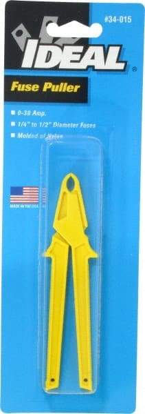 Ideal - 5 Inch Long, Nylon, Fuse Puller - For Use with 0 to 30 Amp, 250 Volt 1/4 to 1/2 Inch Diameter Fuse - Apex Tool & Supply