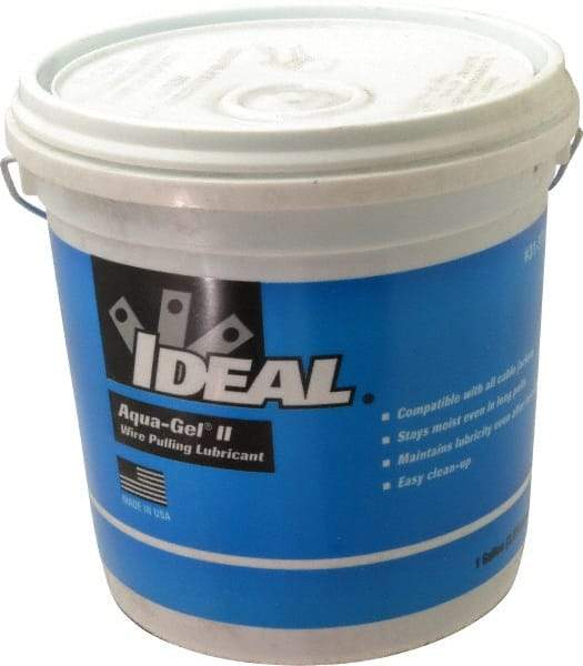Ideal - 1 Gallon Pail, Blue Wire Pulling Lubricant Gel - 28 to 180°F, RoHS Compliant, UL Listed - Apex Tool & Supply