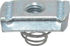 Thomas & Betts - Steel Short Spring Strut Nut - 3/8" Bolt, Used with Thomas & Betts Channel Type B Only - Apex Tool & Supply
