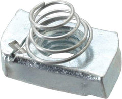 Thomas & Betts - Steel Short Spring Strut Nut - 1/2" Bolt, Used with Thomas & Betts Channel Type B Only - Apex Tool & Supply