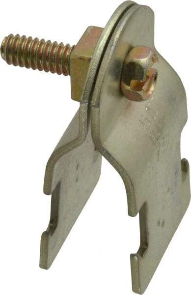 Thomas & Betts - 3/4" Pipe, 16 Gauge" Pipe or Tube Clamp - Gold Galvanized, 650 Lb Capacity - Apex Tool & Supply