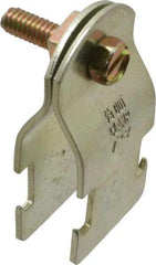 Thomas & Betts - 7/8" Pipe, 16 Gauge" Pipe or Tube Clamp - Gold Galvanized, 650 Lb Capacity - Apex Tool & Supply