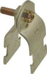Thomas & Betts - 1" Pipe, 14 Gauge" Pipe or Tube Clamp - Gold Galvanized, 1,000 Lb Capacity - Apex Tool & Supply