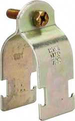 Thomas & Betts - 1-3/8" Pipe, 14 Gauge" Pipe or Tube Clamp - Gold Galvanized, 1,000 Lb Capacity - Apex Tool & Supply