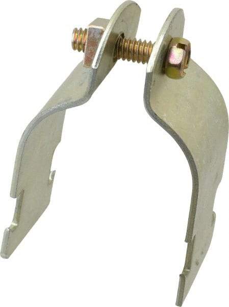 Thomas & Betts - 1-1/2" Pipe, 14 Gauge" Pipe or Tube Clamp - Gold Galvanized, 1,000 Lb Capacity - Apex Tool & Supply