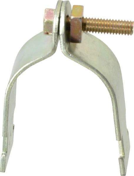 Thomas & Betts - 2" Pipe, 12 Gauge" Pipe or Tube Clamp - Gold Galvanized, 1,000 Lb Capacity - Apex Tool & Supply