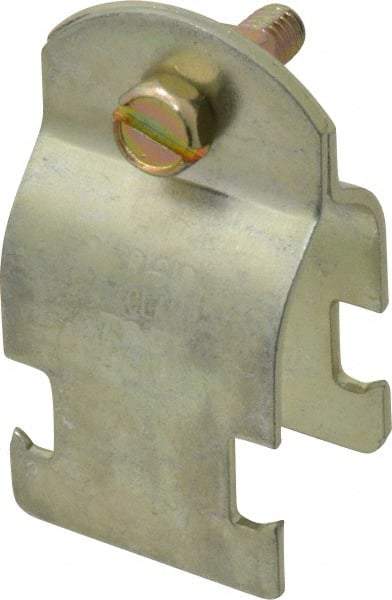 Thomas & Betts - 3/4" Pipe, 14 Gauge" Pipe or Conduit Clamp - Gold Galvanized, Rigid & IMC Conduit - Apex Tool & Supply