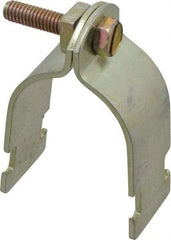Thomas & Betts - 1-1/2" Pipe, 12 Gauge" Pipe or Conduit Clamp - Gold Galvanized, Rigid & IMC Conduit - Apex Tool & Supply