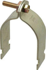 Thomas & Betts - 2-1/2" Pipe, 12 Gauge" Pipe or Conduit Clamp - Gold Galvanized, Rigid & IMC Conduit - Apex Tool & Supply
